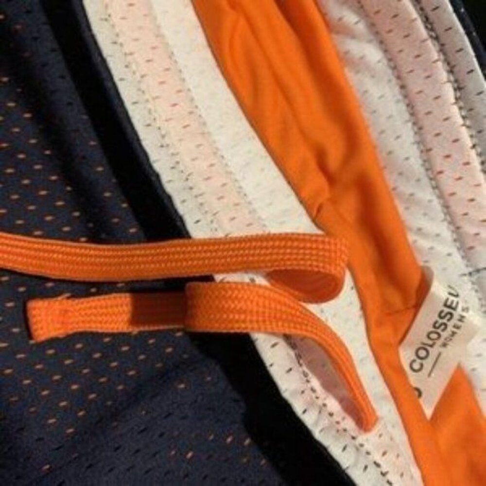 Auburn Tigers AU Womens Shorts M Mesh Drawstring Black & Orange NCAA Colosseum N - Picture 7 of 8